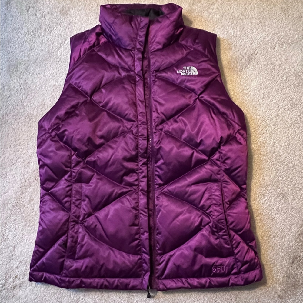North face purple puffy vest